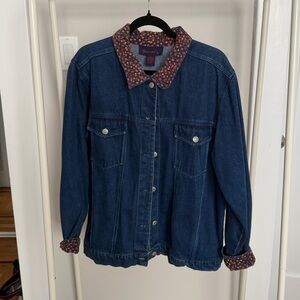 Denim&Co Denim Jacket with Floral Patchwork